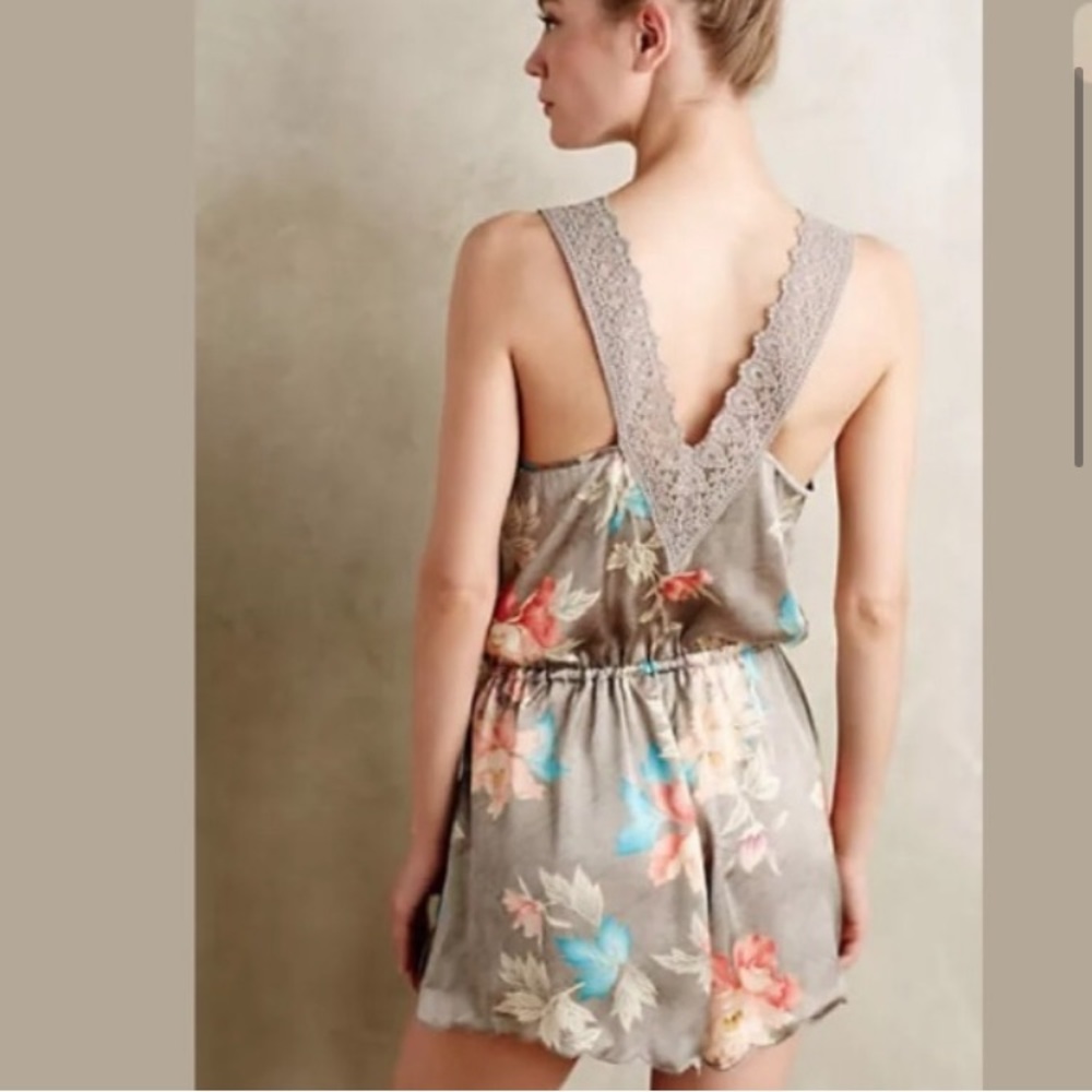 Anthro Lela Lace Floral romper - Picture 2 of 2